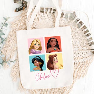 Custom Disney, Disney Princess Tote Bag, Vacation Tote Bag
