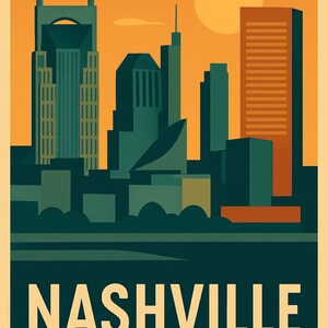 Póster retro minimalista de Dallas, Texas, archivo digital