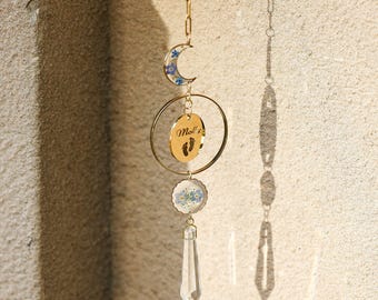 Attrape-soleil commémoratif pour la perte d'un bébé, cadeau en cas de fausse couche, souvenir personnalisé d'un bébé ange, cadeau souvenir avec empreinte de pied de bébé