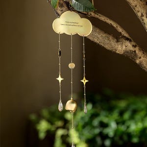 Custom Baby Loss Memorial Wind Chime | Double-Sided Engraved Plate | Forget-me-not Resin Flowers |  Infant Remembrance | Gift for her