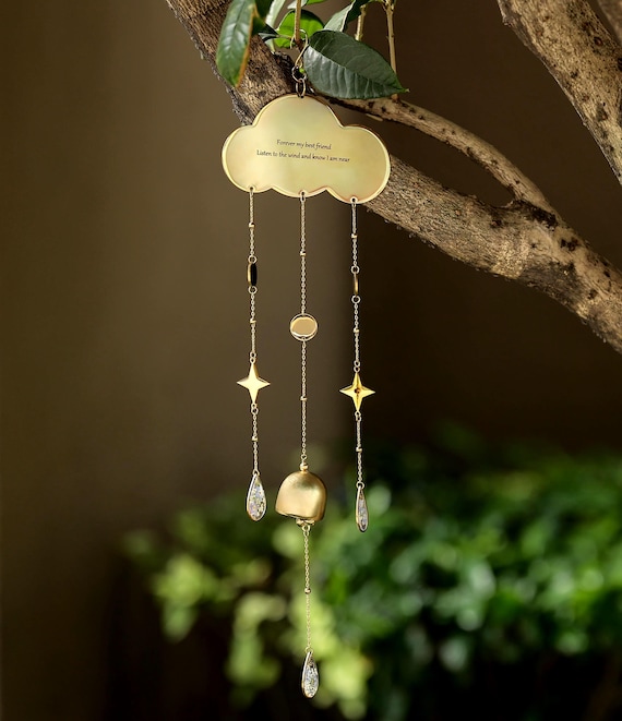 Custom Baby Loss Memorial Wind Chime, Forget-me-not Resin Flowers, Soft Breeze-Like Notes