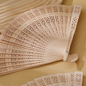 Personalized Hand Fan Wedding, Custom Sandalwood Hand Fans, Rustic Fans,Hand Fan folding/Hand Fans Bulk/Favors For Guests in Bulk Fan Favors