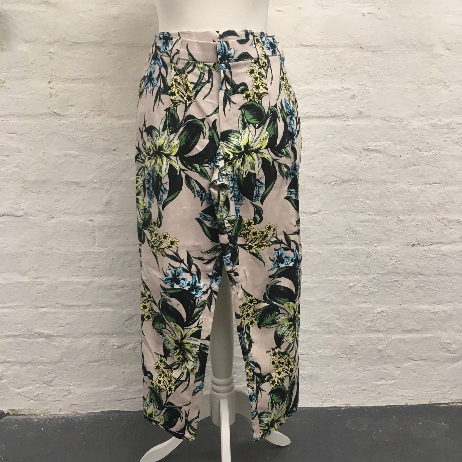 Tropical Print Trousers Womens Cropped Trousers Casual | Etsy