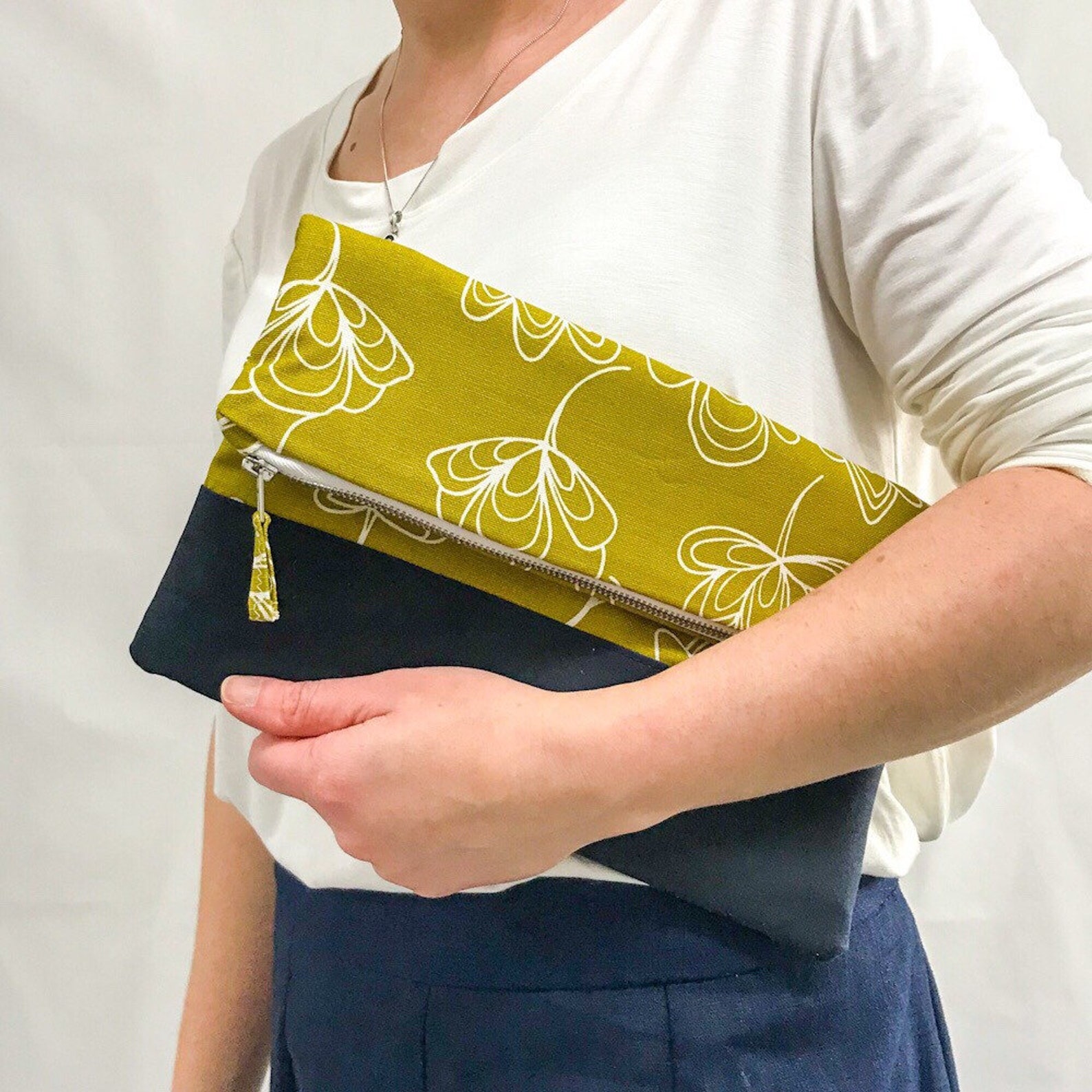 Cotton Clutch Bag Handmade Clutch Bag Canvas Clutch Bag Etsy