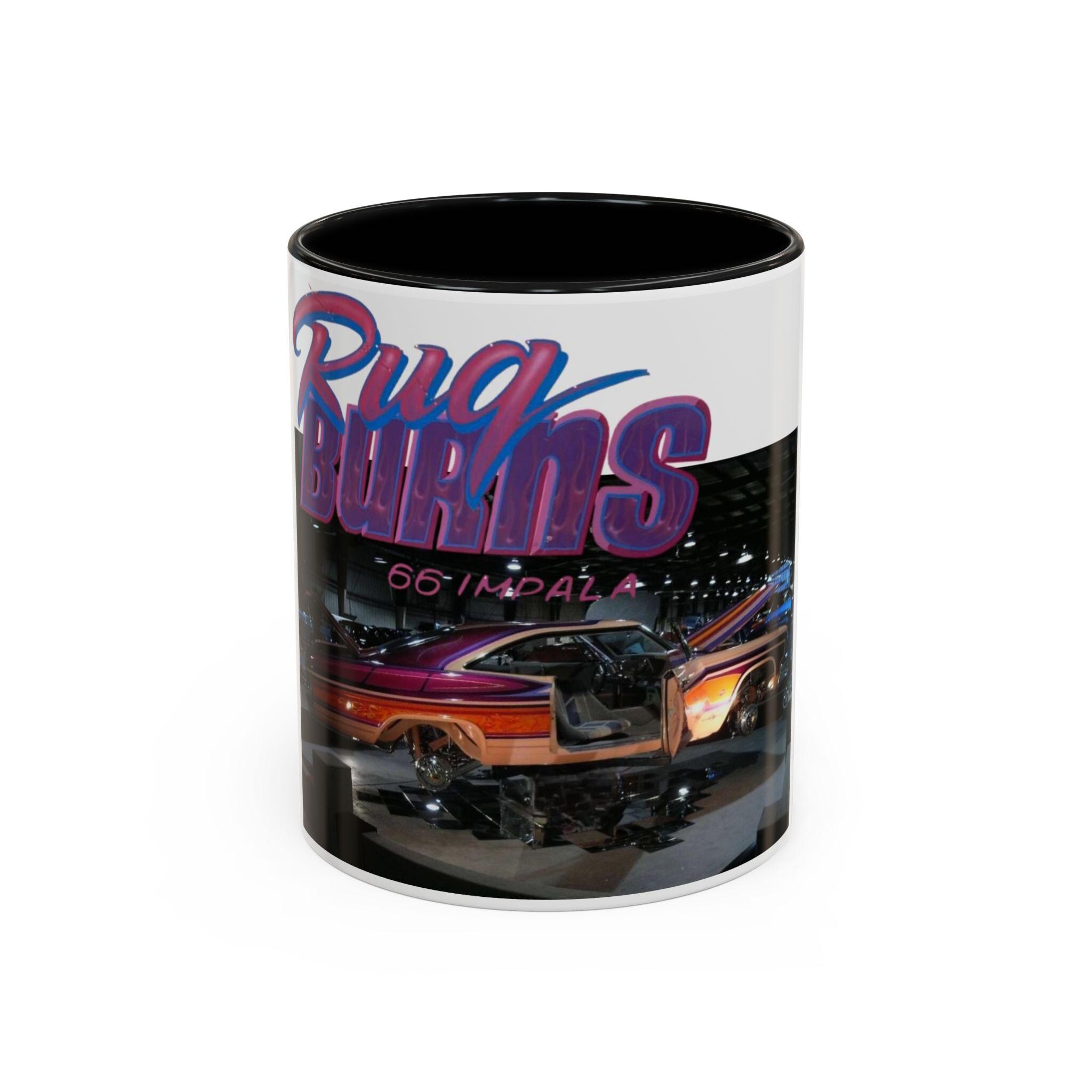 Colorful Lowrider Art Accent Coffee Mug, Unique Gift for Car Lovers, Fun Retro Drinkware, Cool Collectors Mug, Vibrant Mug Decor