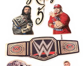 Wrestling Cake Topper Personalized