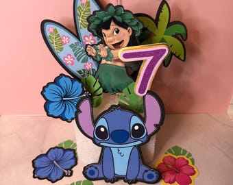 cake topper Lilo Y stich hawaii
