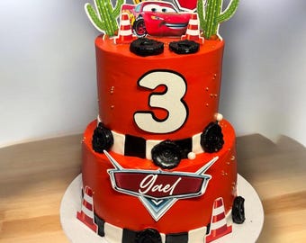 Cars Inspired Cake Topper Personalized