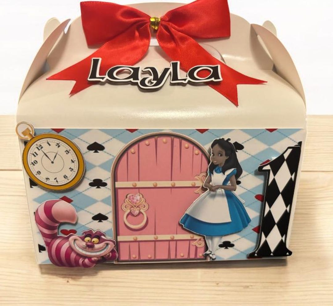 Personalized Alice in Wonderland Party Favor Box - Etsy
