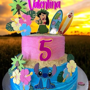 cake topper Lilo Y stich hawaii