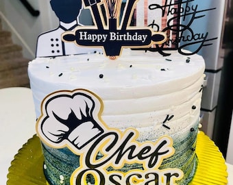Chef Cake Topper Personalized Name