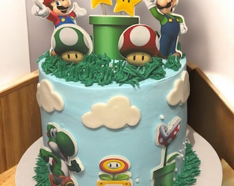 Mario and Luigi Cake Topper Personalized