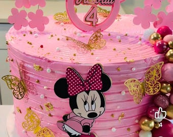 Adorno para tarta de Minnie Mouse