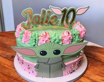 Green Alien Cake Topper