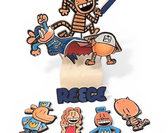 Dog Man Cake Topper Personalized
