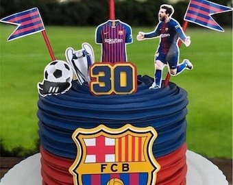 Adorno para tarta de Messi del Barcelona