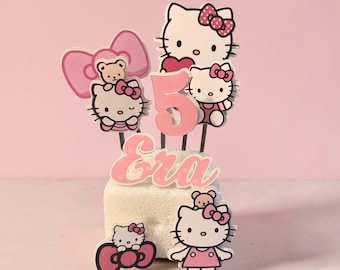 Pink Kitty Cake Topper