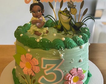 Princess and Frog Cake Topper Set