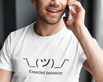 Camiseta de programador con meme ASCII, camiseta de ingeniero de software con meme, fuente monoespaciada, humor de depuración,