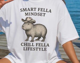 Vintage 90s Capybara T-Shirt, Distressed Western Meme, Comfort Colors