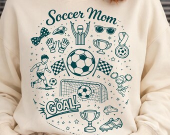 Camiseta Comfort Colors para mamás futbolistas, sudadera para el día del partido, suéter para mamás futbolistas, camiseta para el día del partido, regalo para mamás futbolistas