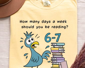 Teacher Reading Sweatshirt: Pigeon Book Lover, Comfort Colors