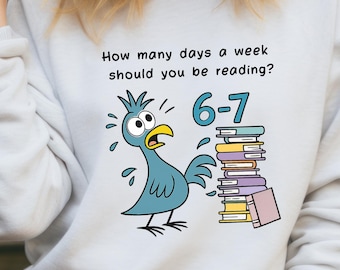 Lehrer-Lesesweatshirt: Taubenbuchliebhaber, Komfortfarben