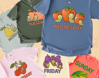 Camiseta Comfort Colors® de La Oruga Muy Hambrienta, fresas, regalo para el profesor