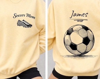 Mom Shirt, Soccer Mama Sweatshirt, Personalized Name Soccer Mom Tee,  Comfort Colors Gameday Shirt, Mothers Day T-Shirt