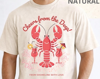 Lobster Graphic Tee: Funny Seafood Lover Gift, Coastal Style