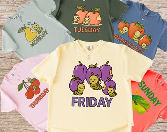 Camiseta del viernes de La Oruga Muy Hambrienta, regalo para profesores de literatura