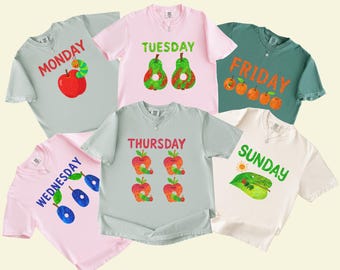 Custom Very Hungry Caterpillar Comfort Colors® Tee, Bookish Gift