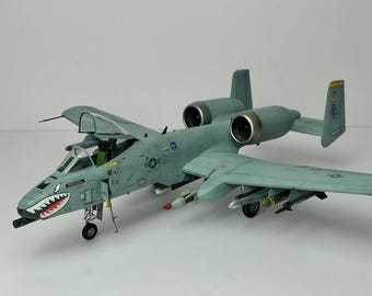 1/48 A-10A Thunderbolt II "Warthog" - Tamiya - Professionally Built & Weathered with Shark Mouth Nose Art and Full Ordinance Loadout