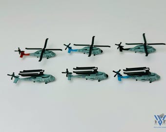 1/350 SH-60F Oceanhawk Set - Precision Built & Painted Micro-Models for Aircraft Carrier Dioramas (Set of 6)