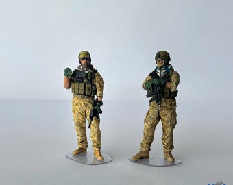 Painted Figure US Navy Seal Special Force in Vietnam War 1:35