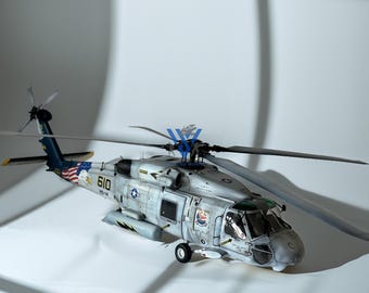 SH-60F OceanHawk Helicopter Model 1:35, Kitty Hawk - Finished, Details, Ready Built and Painted