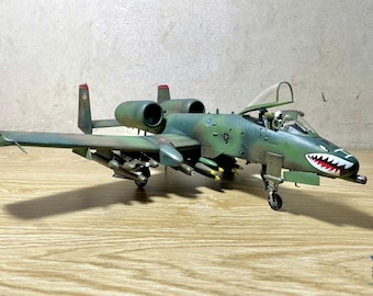 Finished A-10A Warthog Attack Aircraft Model 1/48 - US Air Force Thunderbolt II - Built & Weathered Cold War Jet