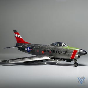 F-86D Sabre Dog 1:32, Kitty Hawk - USAF Model - Finished, Details, Ready Built and Painted - Pre-Oder