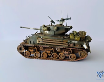 ProBuilt M4A3E8 シャーマン戦車モデル 1:35 - WW2フューリースタイル