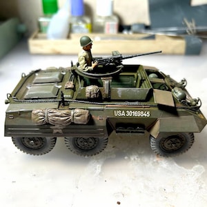 Pre-Order, Pro Built 1/35 Tamiya US M20 Armored Utility Car Model | Completed WWII Recon Vehicle Display | Gift for Military Collector