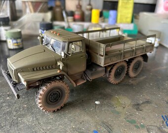 Pre-Order, 1/35 Russian Ural 4320 6x6 Truck - Professionally Built & Heavy Weathered Military Transport Model