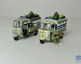 1/35 Saigon Shuttle Motor - Lambro 550 Combo - Gecko Models - Pro-Built 1960s-70s Vietnam Street Scene with Driver Figure