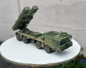 Custom Built 9A53 Uragan-1M MLRS Model 1/35 - Tornado-S Rocket Launcher Diorama