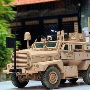Pre-Order, Pro Built 1/35 Meng US Cougar 6x6 MRAP Vehicle Model | Completed Military Armored Truck Display | Gift for Military Collector