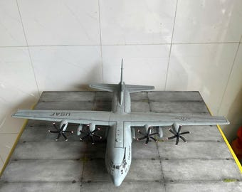 Custom Built C-130J Hercules Model 1/72 - Italeri Military Transport Aircraft Diorama. Modern USAF Cargo Plane Gift
