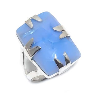 Owyhee Opal Gemstone Handmade Ethnic 925 Silver Plated Jewelry Ring Size 8