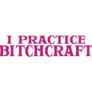I Practice Bitchcraft Vinyl Window Decal Pick Your Size and Color