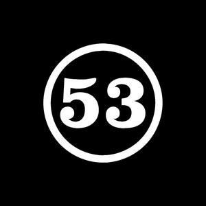 CUSTOM NUMBER Round Circle Vinyl Window Decal Pick your size and color