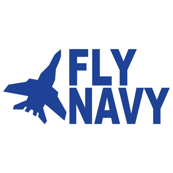 Fly Navy Vinyl Window Decal Pick Your Size and Color