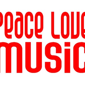 Peace Love Music Vinyl Window Decal Pick Your Size and Color
